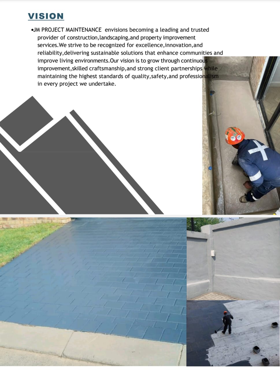 Decking — Driveway and garage exterior prepared for painting